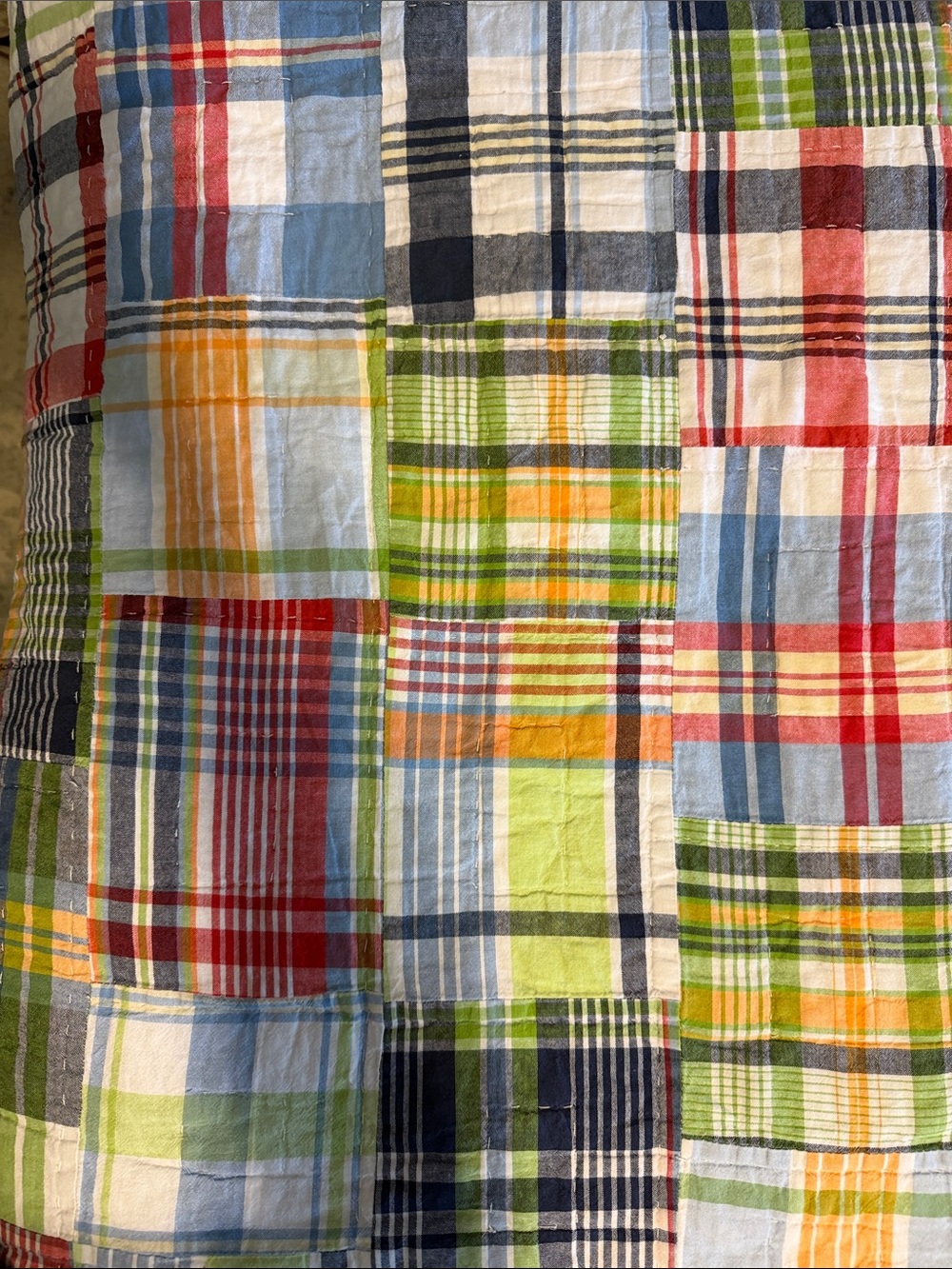 Pottery Barn Kids Madras Twin Quilt